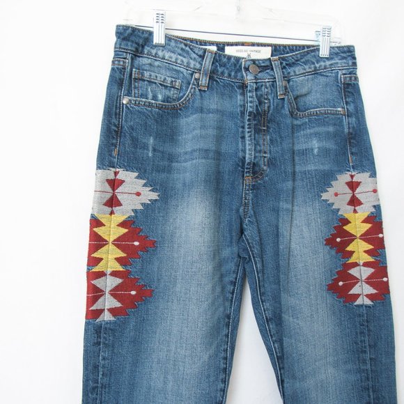 Miss Me Vintage Embroidered Denim Jeans Western Style/ Boyfriend Size-27 - Picture 2 of 9